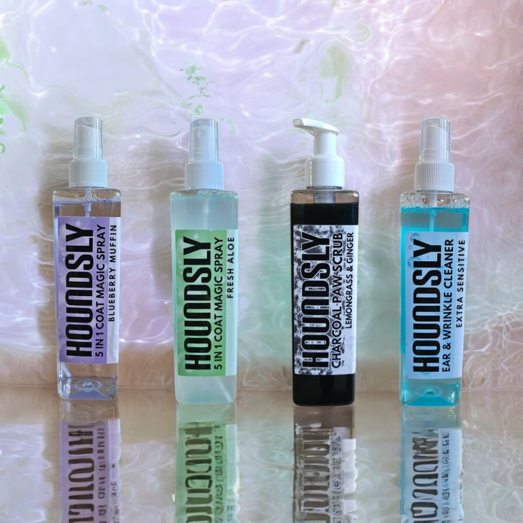 Natural vegan dog coat management sprays