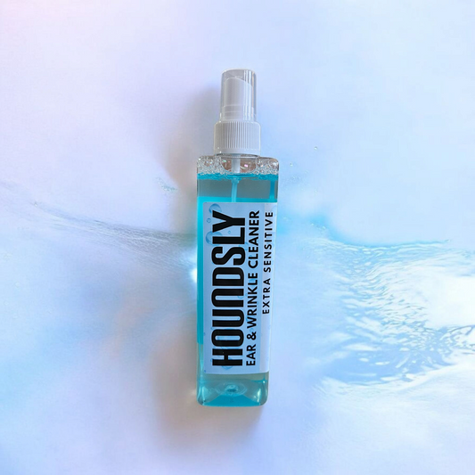 Extra sensitive dog ear and wrinkle cleaner